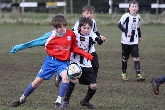 Action from Buxton JFC Vikings U12s' 8-0 win over Chesterfield Junior Blues.