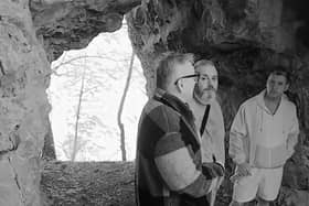 Three paranormal experts said they heard footsteps, a whistle and a child’s voice in Cucklet Delf cave in the Peak District.