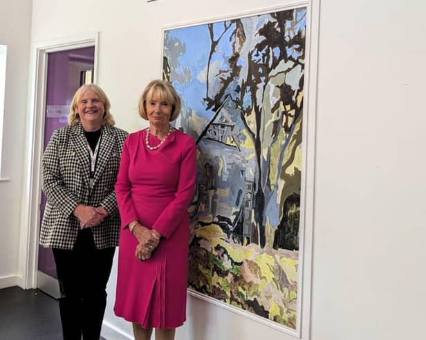 YMCA Derbyshire CEO Gillian Sewell with Elizabeth Fothergill.