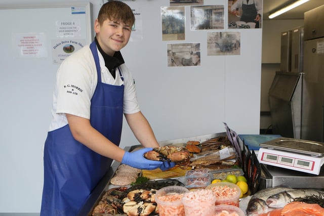 Will Morris of RGM Seafood at the new fish counter. Pic Jason Chadwick