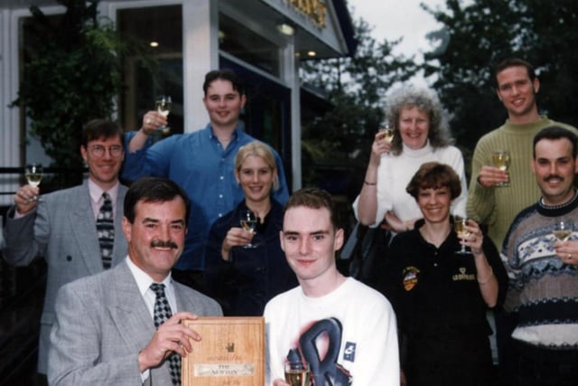 The Newton Pub collected its service award back in 1997
--