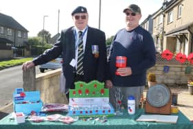 Volunteers Bob Nicol and fellow veteran Andrew Hindle during the 2021 poppy appeal.