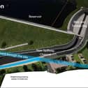 The temporary bywash diversion channel will remain in place for the remainder of the restoration project at Toddbrook Reservoir. Photo Keir