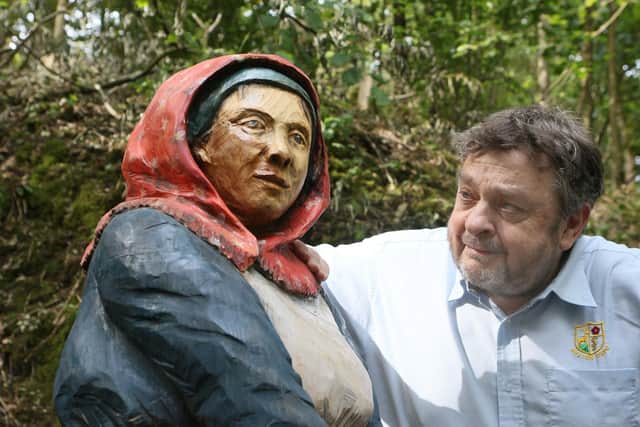 Simon Fussle of the Civic Association with "Martha". Photo Jason Chadwick