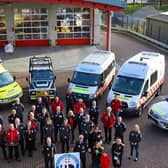 Members of Derbyshire Cave Rescue Organisation and Buxton Mountain Rescue Team who were recipients of The Queen’ s Platinum Jubilee Medal with HM Lord-Lieutenant of Derbyshire Mrs Elizabeth Fothergill CBE, and the Vice Lord-Lieutenant of Derbyshire, Colonel John Wilson OBE DL.