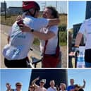 Pete Hawkins, 62, from Tideswell, Peak District, took on a grueling 900-mile ride from Durness in North West Scotland to Dungeness in South East Kent in support of the Motor Neurone Disease Association, after his two friends Tony Hams and David Ellis, lost their lifes following the diagnosis.
