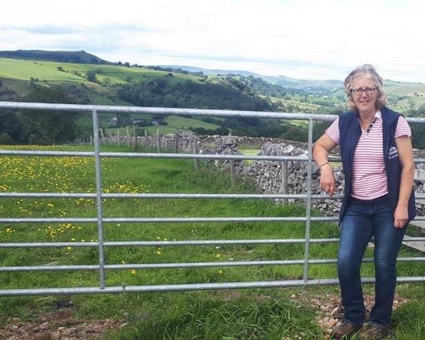 Jane Bassett on farm