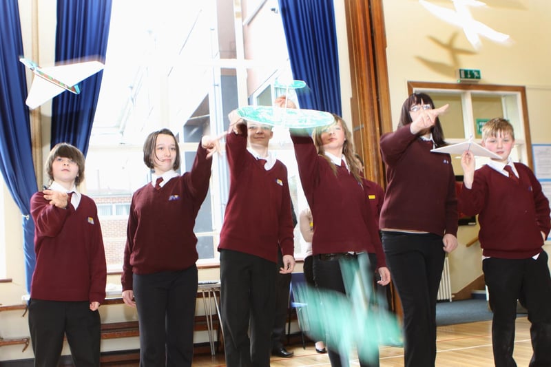 For St Thomas More science week pupils made flying models with the help of Rolls Royce engineers. Photo Jason Chadwick