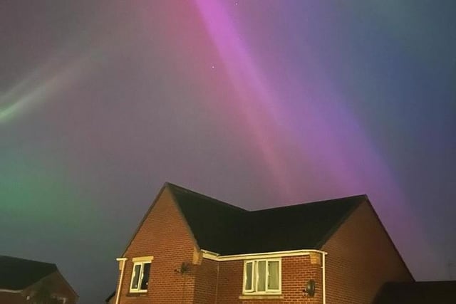 Emma Rae took this photo of Northern Lights above homes in Carr Vale.