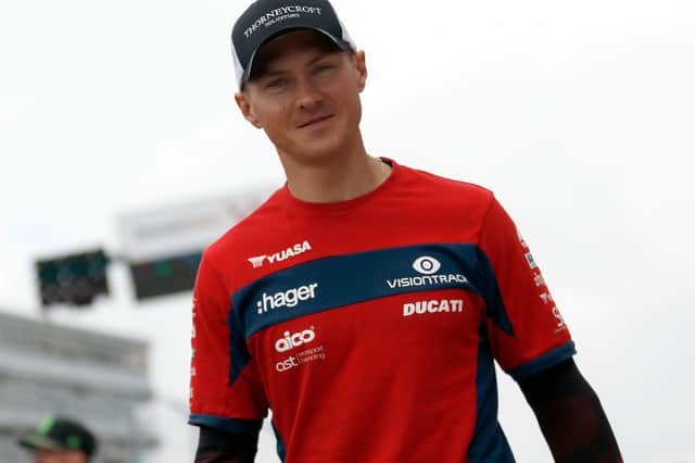 Christian Iddon crashed twice at Donington Park.