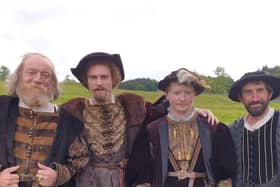 James Slater,  Frank Howell, Joseph Grant and Richard Taylor on the set of Firebrand. Pic submitted