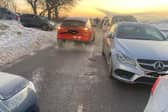 Gritters were unable to access some roads over the weekend, after hundreds of cars were left parked on the roadside in the Peak District.