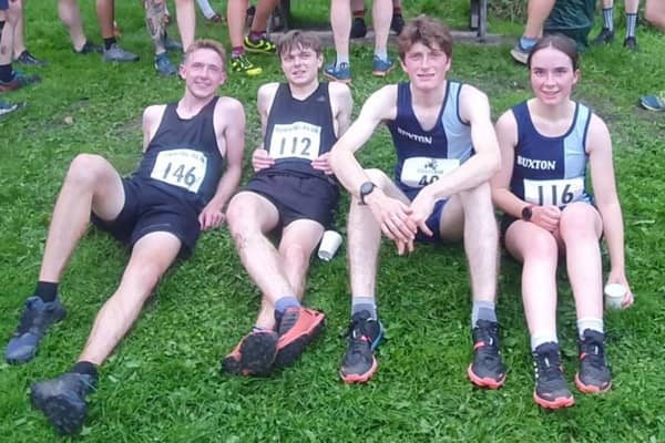 Buxton AC runners at Eccles Pike. Picture by Grace Longden.