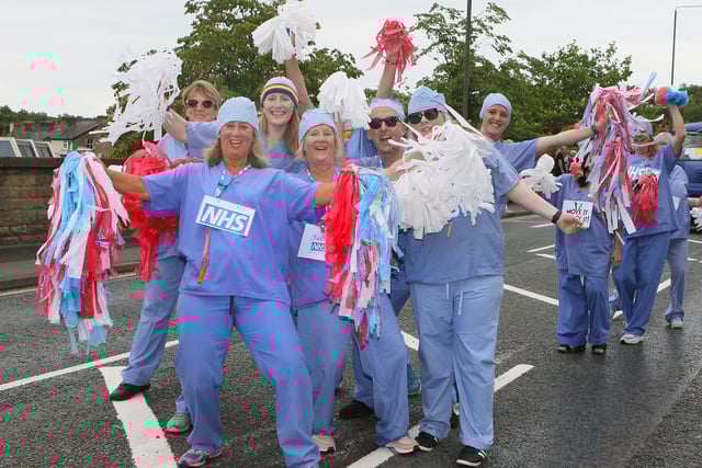 NHS staff were also celebrating the 75th anniversary of the service.