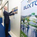 The official opening of the Buxton Waters factory in Buxton.Pictured is Stefano Agostino cutting the ribbon at the opening.
Photo by Fabio De Paola