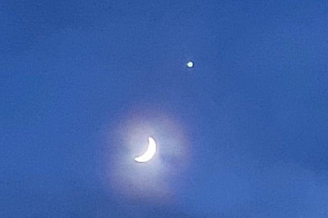 Anthony Doolan from Barlborough was in the right place at the right time to snap this fine shot of the moon and Venus above the area.