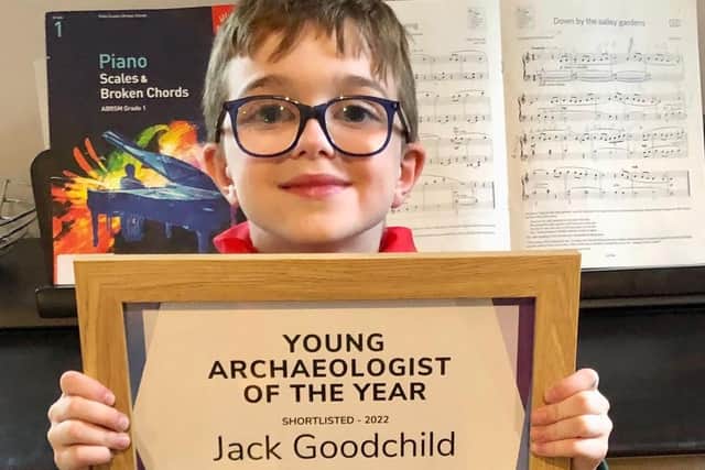 Jack Goodchild, Britain's young archaeologist of the year for 2022.
