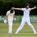 Fynn Hudson-Prentice of Derbyshire successfully appeals for the wicket of Nottinghamshire captain Steven Mullaney during the LV= Insurance County Championship match between at Derbyshire and Nottinghamshire The Incora County Ground (Photo by Gareth Copley/Getty Images)