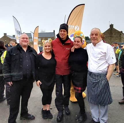 Vernon meets Old Hall staff. Photo Rick Ellis