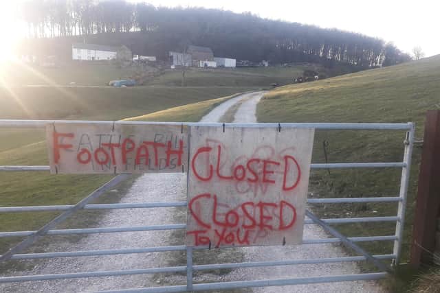 A resident is angry at the lack of access through a field in Buxton despite police warnings to stay at home during the Coronavirus isolation