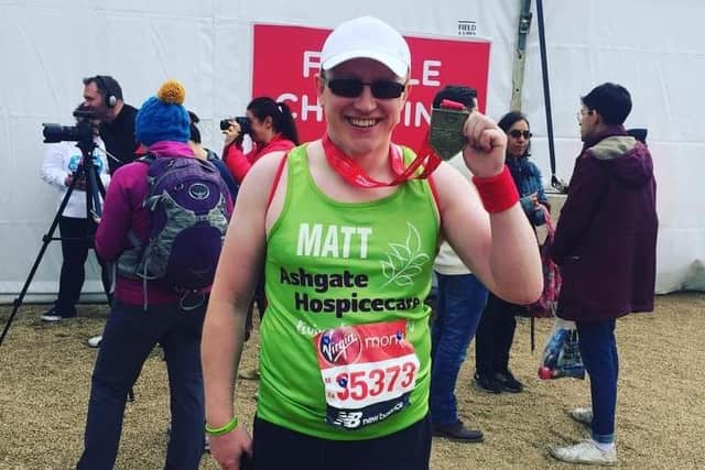 Matt Otty raised £4,000 for Ashgate Hospicecare by running the London Marathon in 2019.