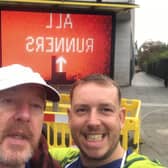 David Reed-Laing and son Josh Reed in London for the marathon last month.
