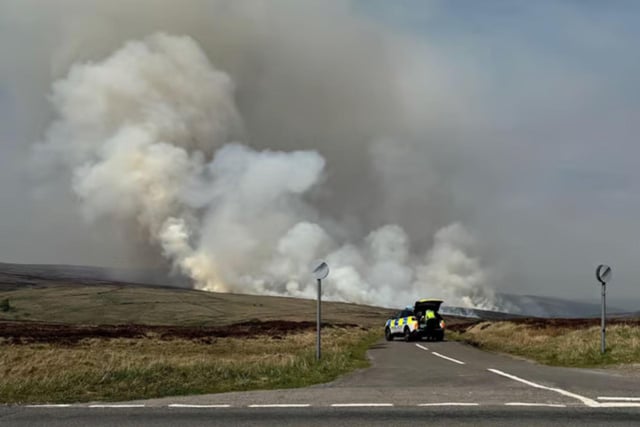 Derbyshire Fire and Rescue Service received a high number of calls regarding a smoke plume which could be seen from far away.
