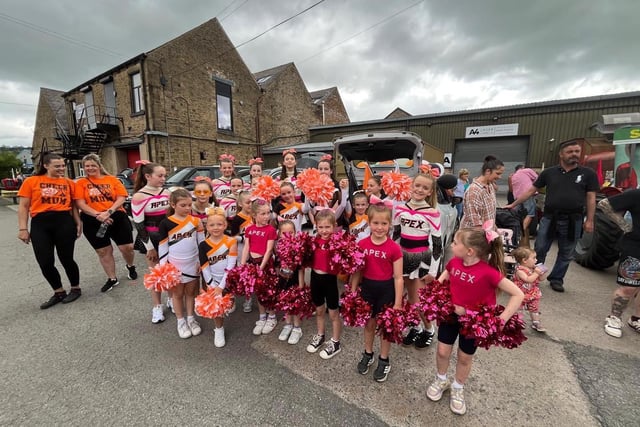 Pom Poms at the ready for Apex Cheer. Photo Ruth George