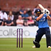 Tom Wood hit a rapid century as Derbyshire got the better of Notts.  (Photo by Harry Trump/Getty Images)