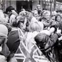 Princess Diana meets the crowds in Belper in 1987.