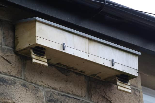 One of the Swift next boxes that have been put up in the Hogshaw Villas area. Photo Jason Chadwick
