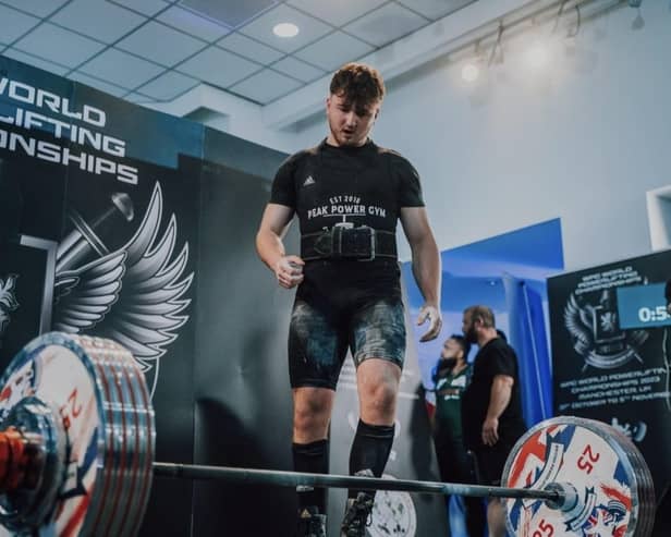 Jack Jodrell from the High Peak has been named the second best in the world for deadlifting in his category. Photo Jack Jodrell