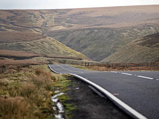 The Snake Pass in Derbyshire has been closed to vehicles due to strong winds from Storm Malik. Picture: Scott Merrylees