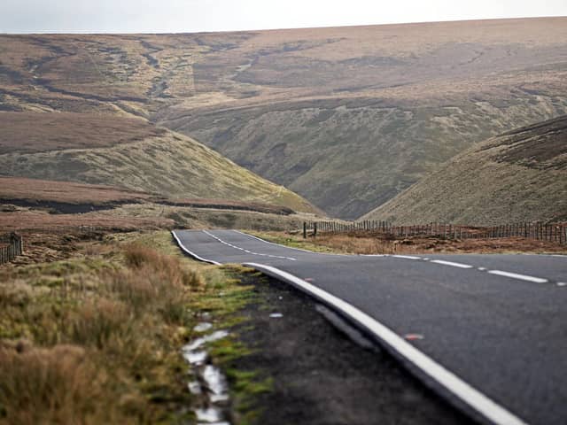 The Snake Pass in Derbyshire has been closed to vehicles due to strong winds from Storm Malik. Picture: Scott Merrylees
