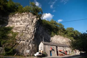 Lovers Leap in Stoney Middleton, Derbyshire