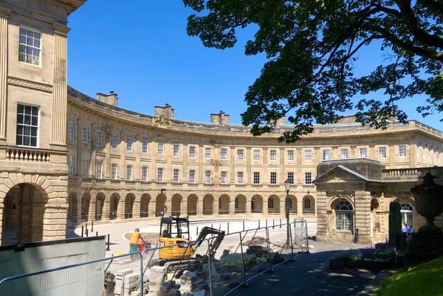The Crescent Hotel without its hoardings on Friday. Image: Explore Buxton