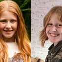 Molly-Rose Stone, 11, before and after her generous haircut.