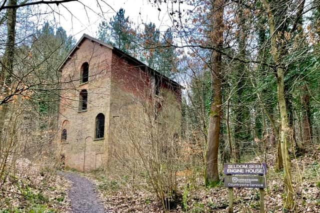 The seldom seen Engine House which is registered as a Scheduled Ancient Monument