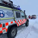Mountain rescue volunteers were on hand to bring the woman to safety and help her partner retrieve their car.  Credit: Edale MRT