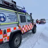 Mountain rescue volunteers were on hand to bring the woman to safety and help her partner retrieve their car.  Credit: Edale MRT