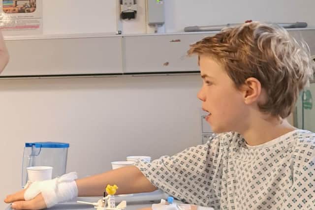 Oscar Caig spent two days at Sheffield Children's Hospital.