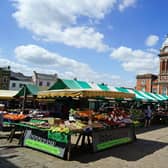 Chesterfield Market Place hosts open air markets throughout the week | Image Brian Eyre