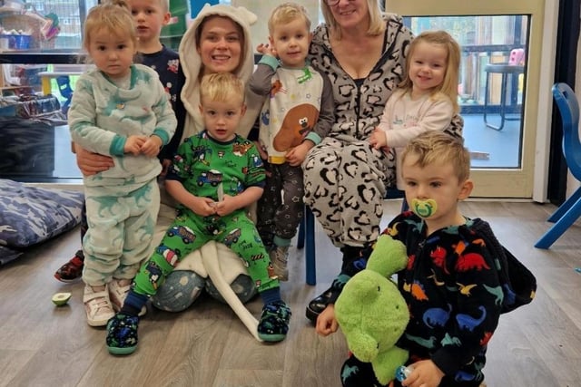 It was a pj day for the little ones at Cheeky Monkey's Day Nursery on Friday for Children in Need. Pic submitted