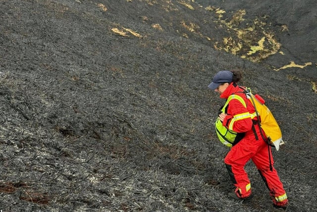 Fire crews left the scene of the moorland fire at 8.18 am on Tuesday, May 6 and handed over to the landowners United Utilities who are managing a few remaining hot spots