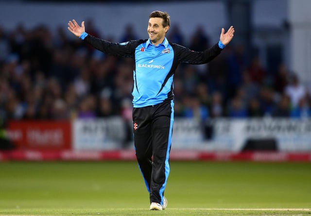 Daryl Mitchell took a landmark 100 T20 wickets for Worcestershire Rapids in the win. (Photo by Jordan Mansfield/Getty Images)