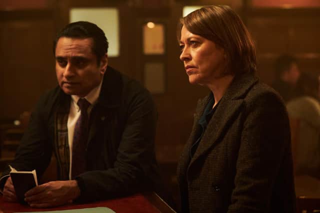 Nicola Walker and Sanjeev Bhaskar as DCI Cassie Stuart and DI Sunny Khan. Photo: Mainstreet Pictures/ITV