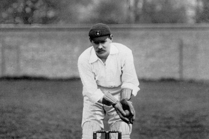 Bill Storer, Derbyshire and England cricketer, c1899. Bill Storer (1867-1912) was a wicketkeeper-batsman who played for Derbyshire from 1887 until 1905. He also made 6 Test appearances for England between 1897 and 1899. Storer also played professional football for Derby County.