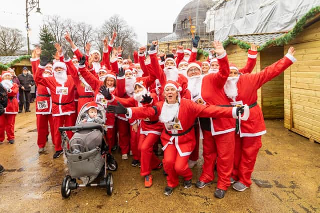 More than 300 people took part in the Jingle Bell Jog