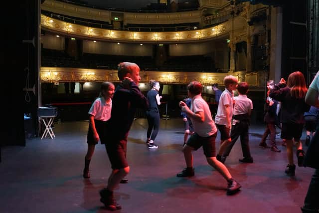 Platform 3 is a new joint project between Buxton Opera House and Buxton International Festival offering arts to young people and students in Buxton and the surrounding areas. Pictured here is Burbage Primary School taking part in a workshop
