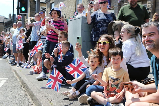 Residents lined the streets for the Whaley Bridge Platinum Jubilee Parade